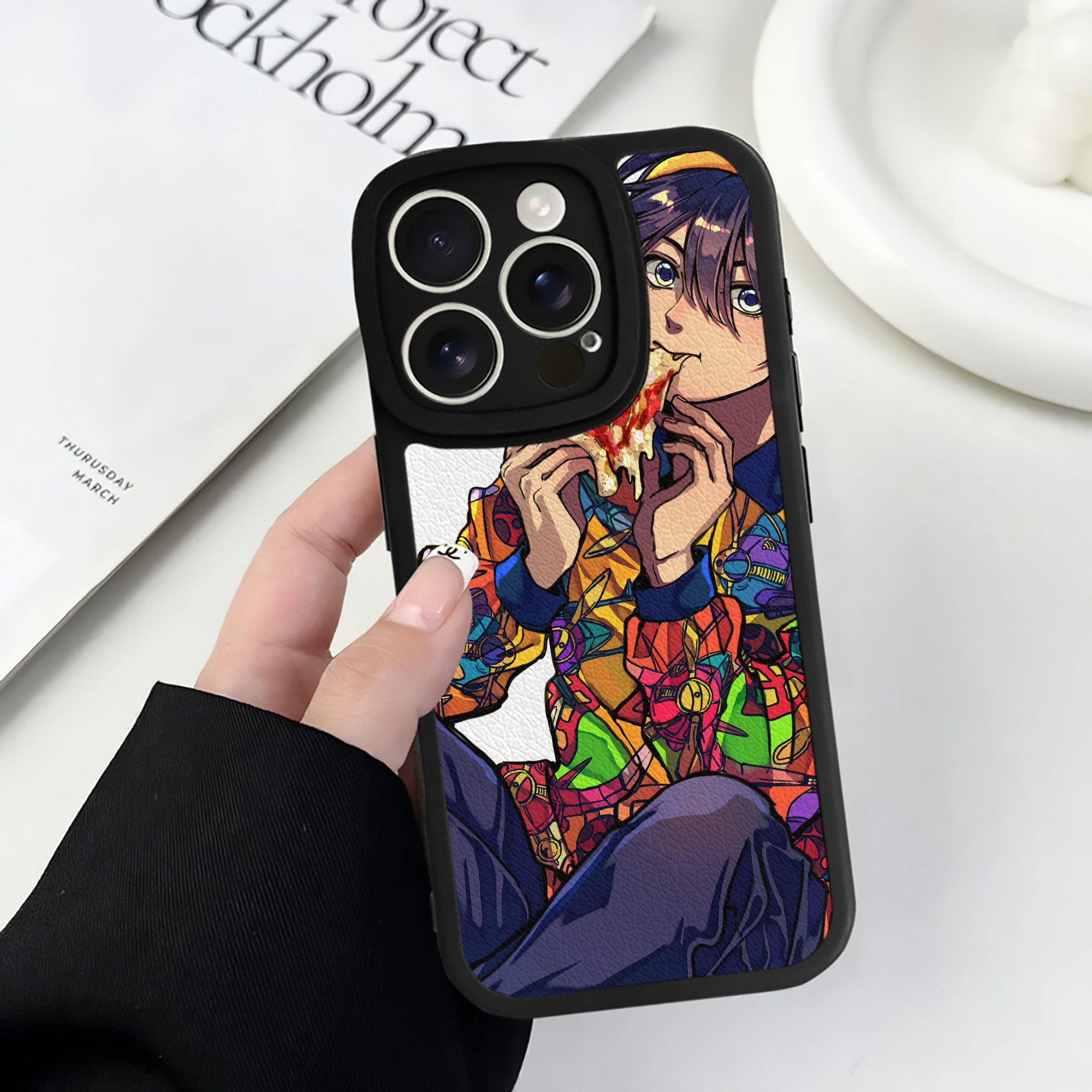 （画像用） ジョジョの奇妙な冒険 JoJo's Bizarre Adventure 【iPhone 16シリーズ対応】シリコンスマホケース（レザー調） 材質：シリコン